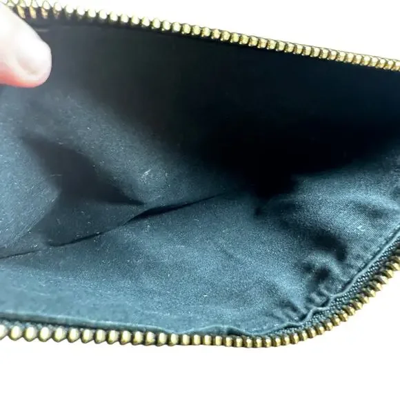 Dagne Dover Clutch Black Gold-Tone Hardware with Wrist Strap large wristlet - Picture 6 of 10